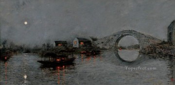 Puente Feng Yan Wenliang Paisajes de China Pinturas al óleo